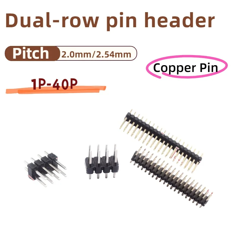 10PCS,2.54mm Pitch Single/Dual-row pin header PCB Socket Board Male Pin Header Connector For Arduino