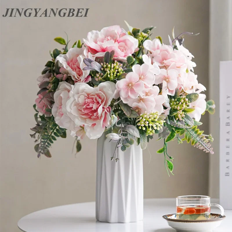 Rose Artificial Flowers Silk Flowers Bouquet Home Garden Wedding Chritmas Decoration New Year Deocration Flower Wall