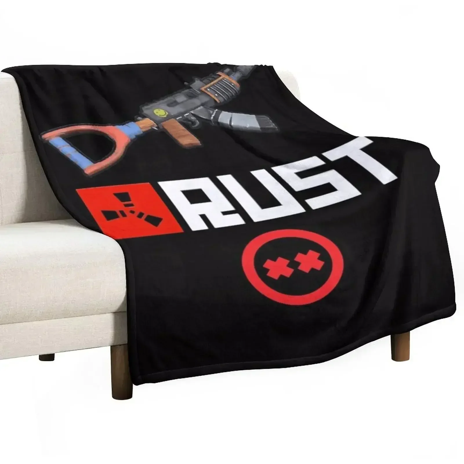 Rust Game Merch Throw Blanket Flannel Fabric Thermals For Travel Large Giant Sofa Blankets