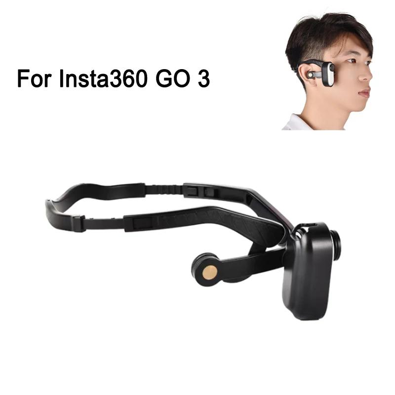 PULUZ Magnetic POV Head Mount For Insta360 GO 3 Sports Camera Adjustable Extension Ear Hook Holder Accessories