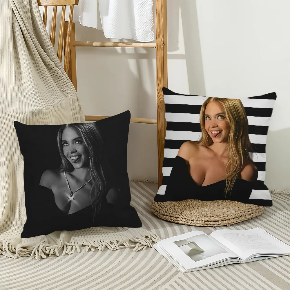 غطاء وسادة للممثل سيدني سويني وسائد مكتبية مناسبة لغطاء الوسادة المزخرف لغرفة نوم السيارة