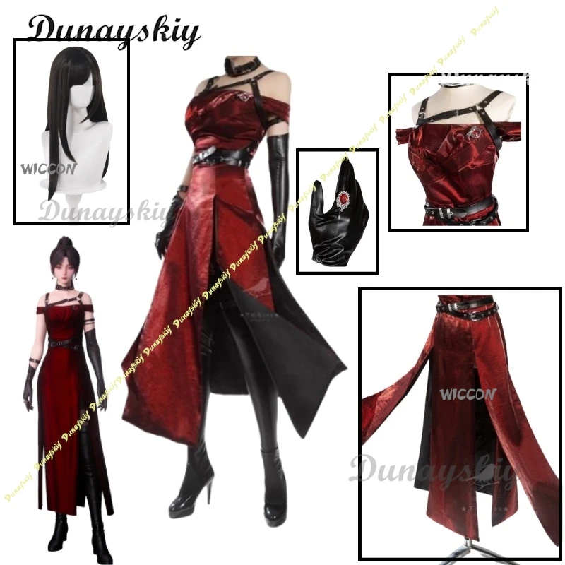 Sylus Cosplay Costume Game Love and Deepspace Heroines Cosplay Women Fashion Red Dress Halloween Costume Role Play Clothing