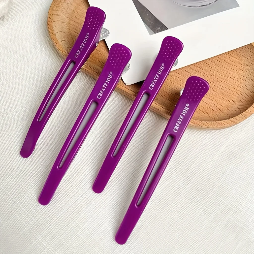 6Pcs Large Hair Styling Clips No Trace - Professional Salon & Home Use, Non-Slip Durable Plastic for Hair Sectioning & Styling