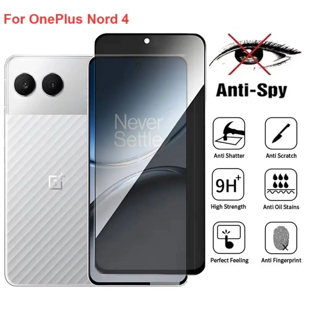 

Nord 4 CPH2663 Anti Spy Privacy Tempered Glass Screen Protector Compatible For Oneplus Nord4 Phone Film
