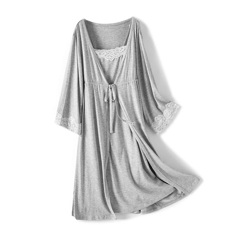 Maternity Robe For Hospital Nightgown Pregnant Women Nursing Nightwear Pajama Lace Sleepwear Ropa Mujer Embarazada Premama Suits