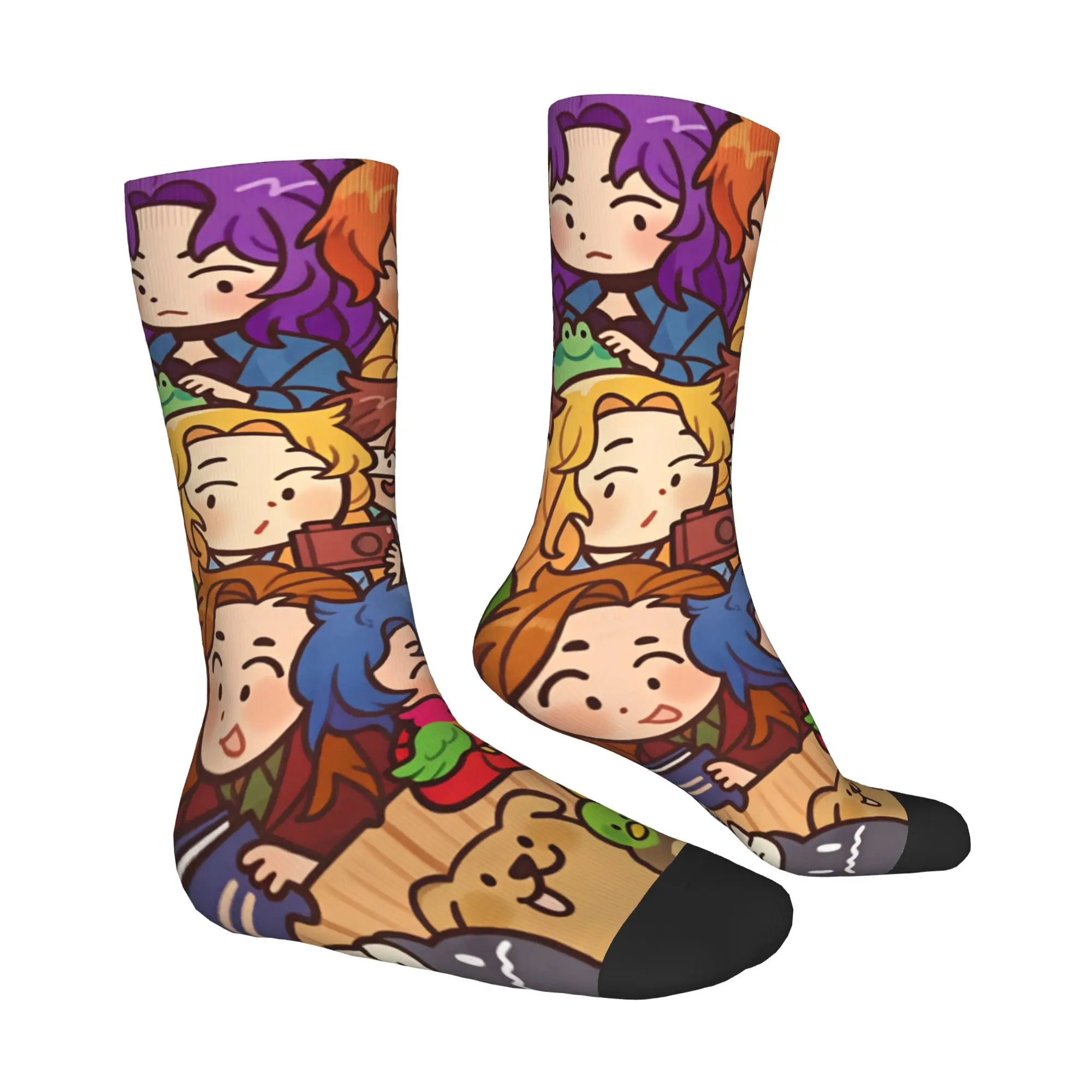 Anime S-Stardew V-Valley Men's Crew Socks Unisex Cool Game Spring Summer Autumn Winter Dress Socks