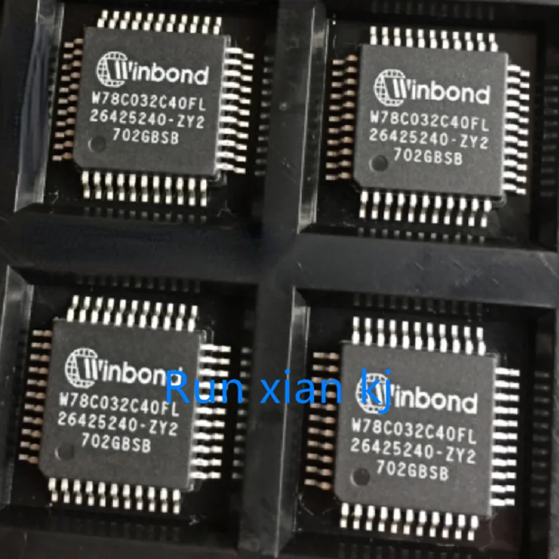 2ชิ้น W78C032C40 W78C032C40FL QFP44ใหม่เอี่ยมของแท้