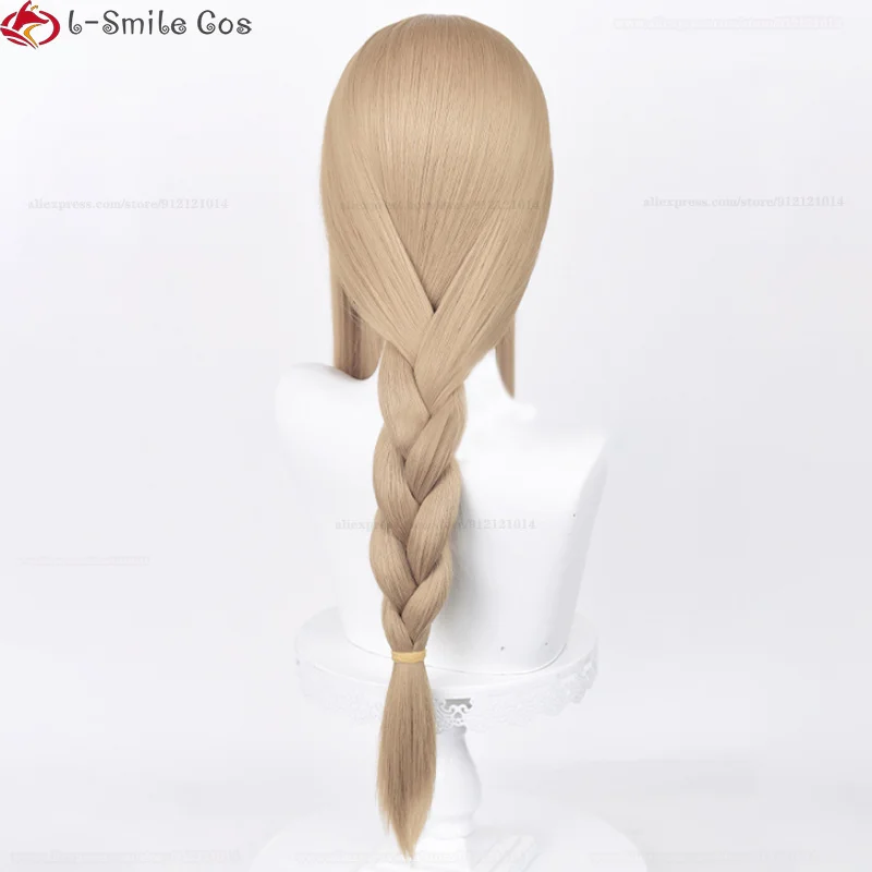 70cm Long Aponia Cosplay Wig WigsIII Signet Of Discipline Aponia Wig Linen Brown Heat Resistant Hair Wigs + Wig Cap