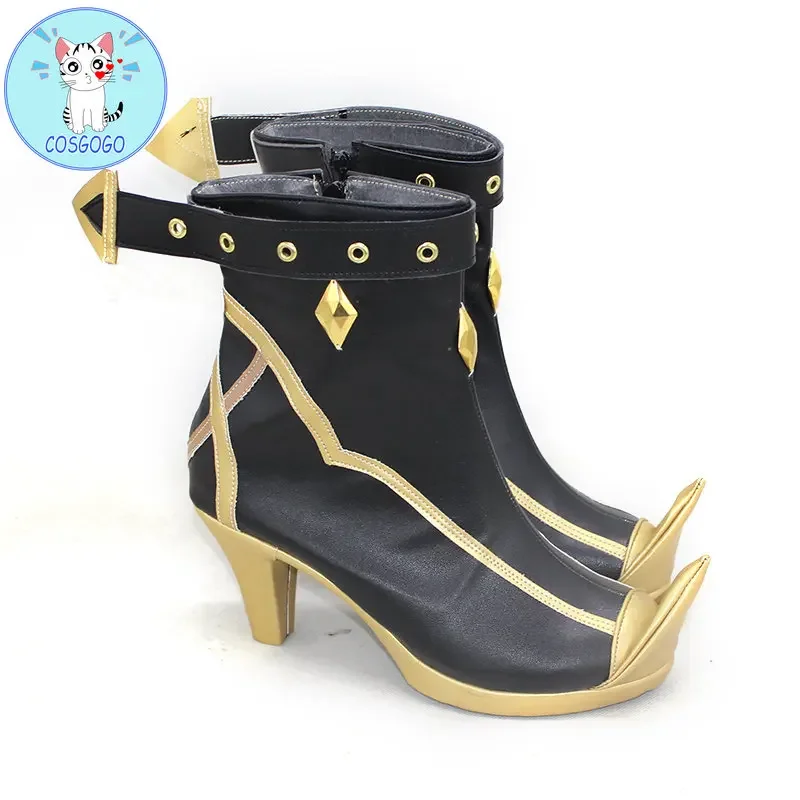 Cosgogo jogo sumeru dehya cosplay trajes botas genshin impacto dehya sumeru cosplay sapatos de salto alto feminino masculino