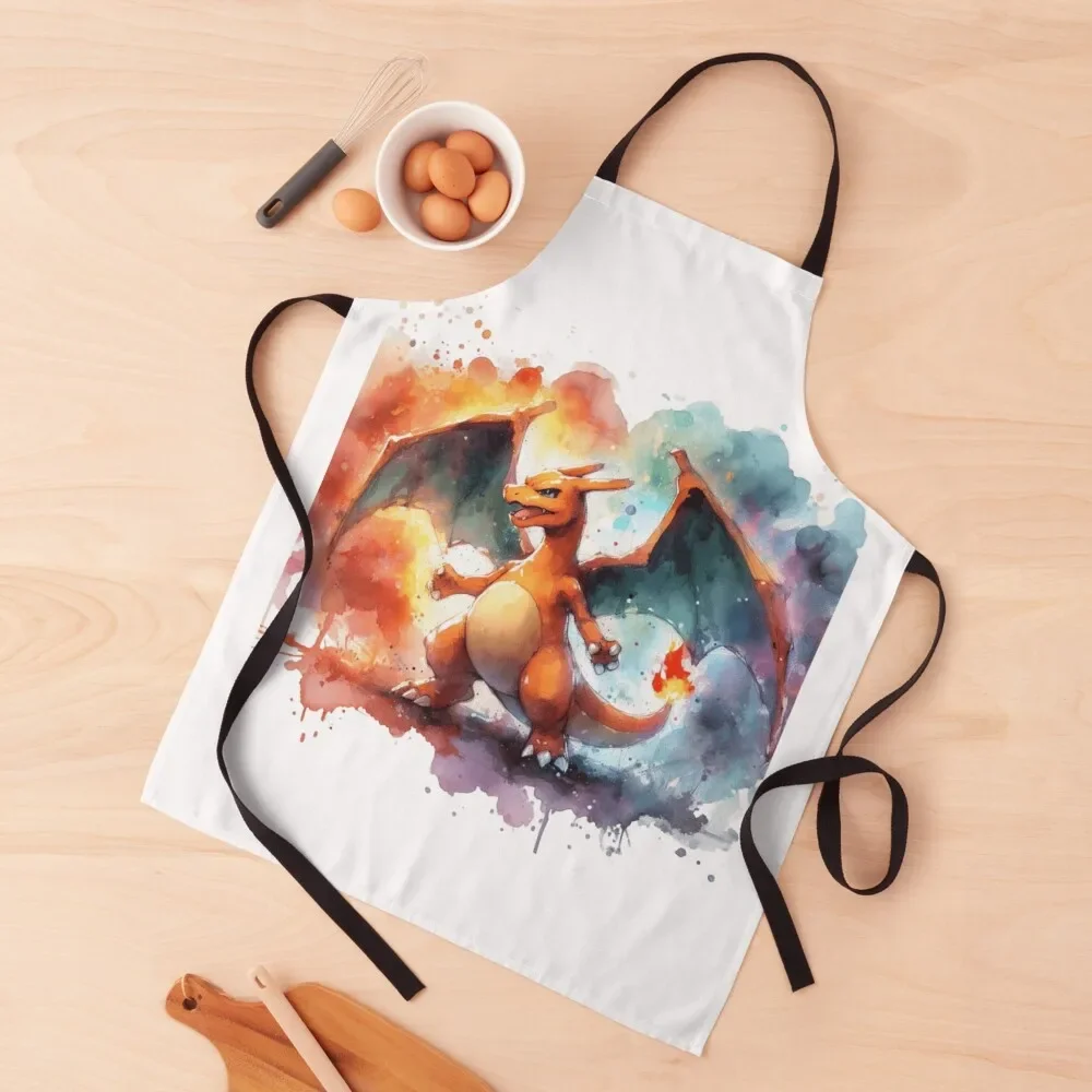 

Chárizárd Watercolour Apron Kitchen New 2022 Year for kitchen useful kitchen utensil Apron