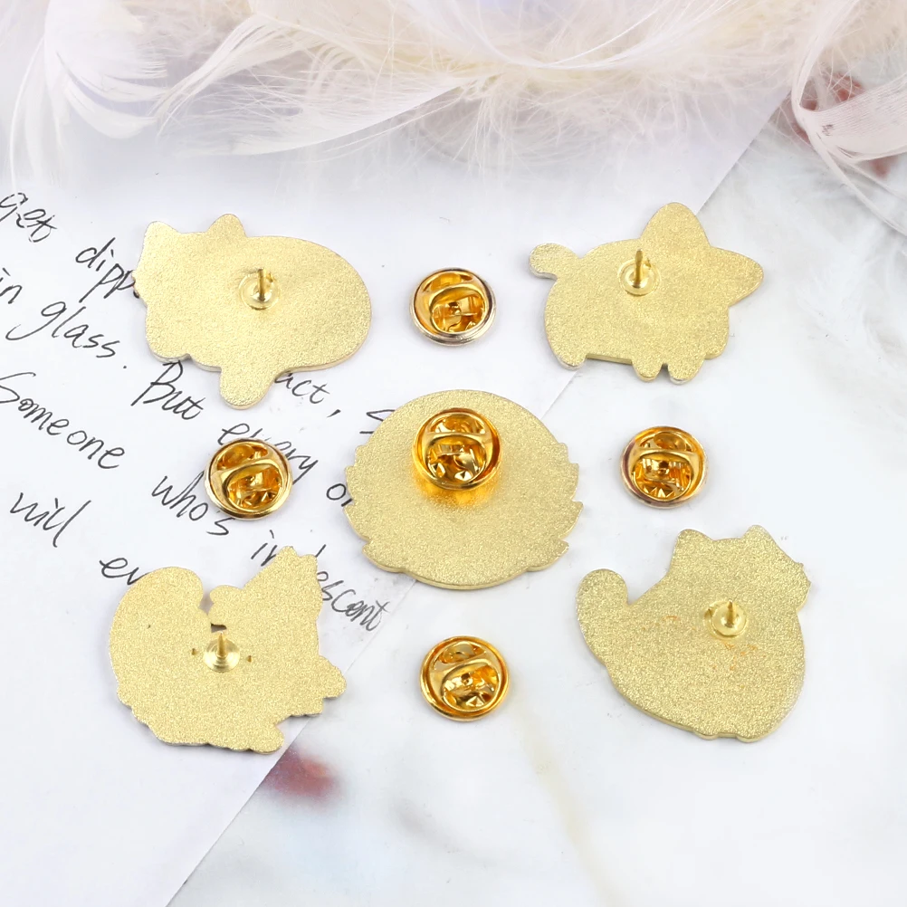 Cats with Starry Sky Lapel Pins Naughty Kitten Playing Cute Cat Paws Brooch Badge Black Kitties Sleeping on Cloud Animals Enamel