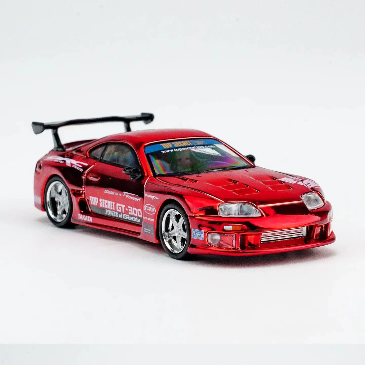 In stock 1: 64 New item #1132 Supra A80 GT-300 Red Alloy Static Car Model, Limited Edition, Gift.