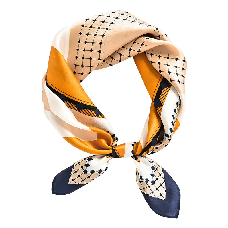 

100% Mulberry Silk Scarf Multifunctional Neck Head Hair Band Satin Kerchief For Women Fashion Accessory Bag Handle Decoration