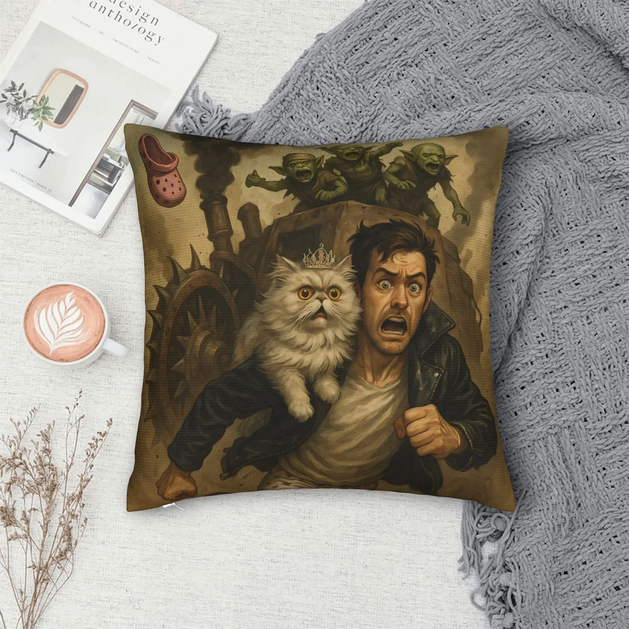 Dungeon Crawler Carls Pillowcases  Vintage Pillow Case For Living Room Bed Chair Design Pillow Cover