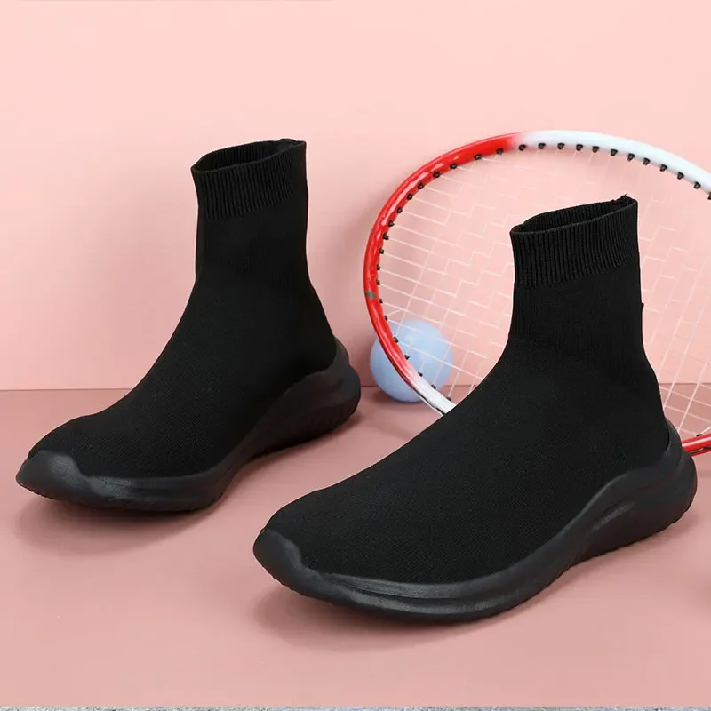 Classic Sock Running Shoes Unisex Breathable Knit Sneakers For Men Women High Top Sports Shoes Lightweight Men's Casual Sneakers