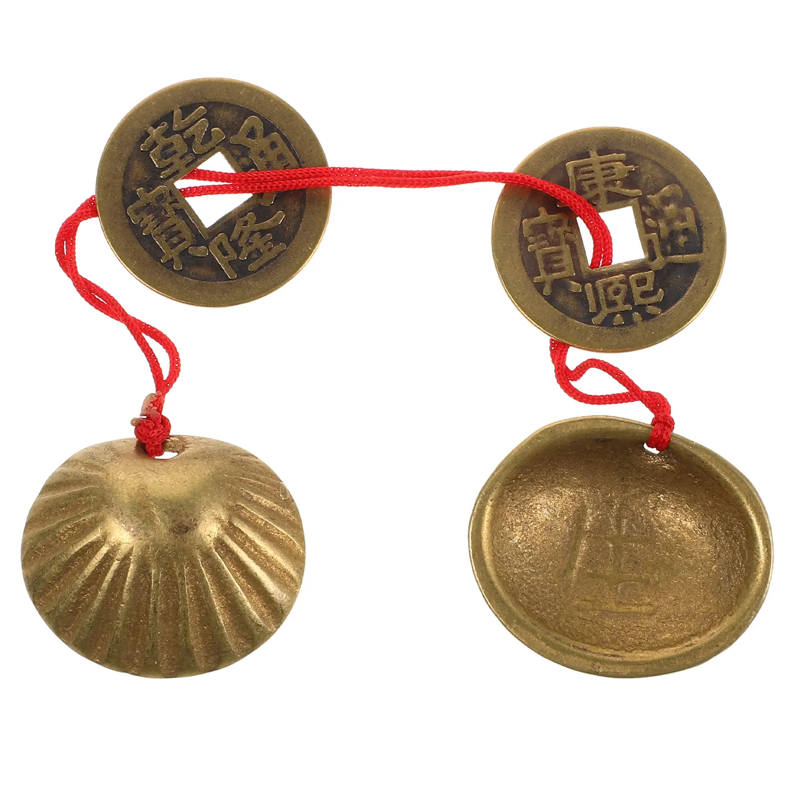 

Brass Shell Divination Set Yin Yang Fortune Telling Chinese New Year Decor Feng Shui Coins Good Luck Ancient Chinese Coin