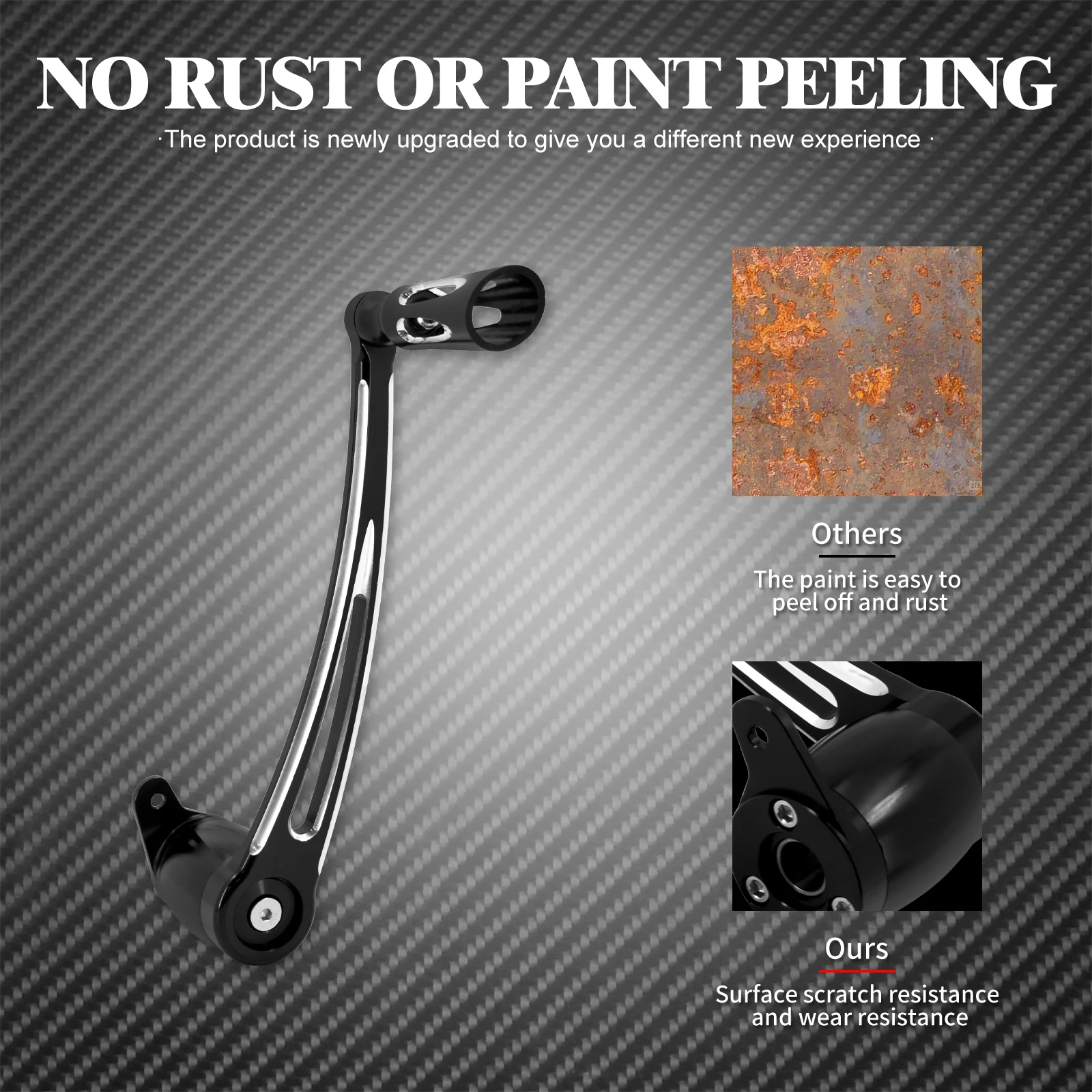 Motocycle Black Brake Arm Lever Pedal With Shift Peg For Harley Softail Fat Boy FLSTF 2000-2017 Deluxe Slim Heritage FLSTN FLS