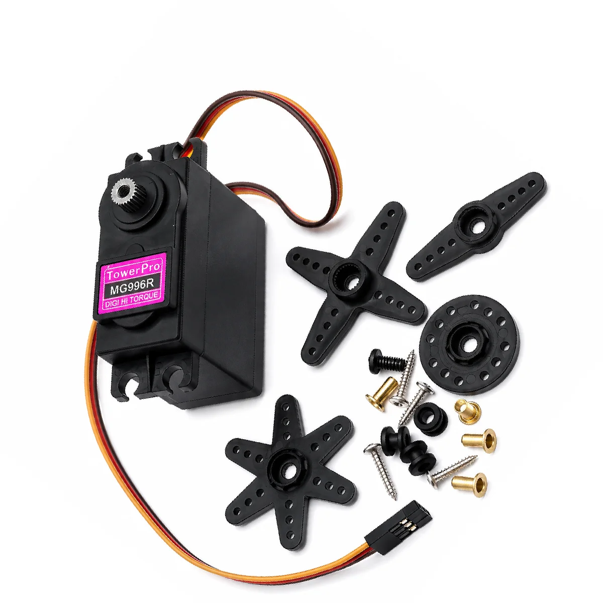 High Torque MG996R 4.8-6.0V Digital Servo with Metal Gear for Futaba JR 1/8 1/10 RC Car Helicopter Robot Boat Arduino UNO MG996