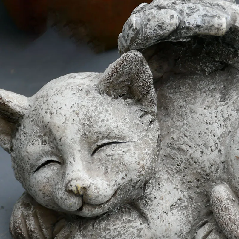 الشمال الرجعية الملاك الكلب التماثيل الحلي في الهواء الطلق فناء الراتنج نماذج للحيوانات الحرف المنمنمات حديقة اكسسوارات الديكور #4