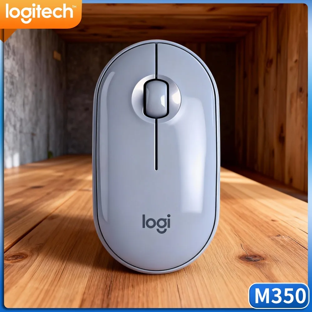 Logitech M350 PEBBLE Wireless Mouse Lightweight Travel Silent Click For Laptop Desktop Tablet Office Home Use