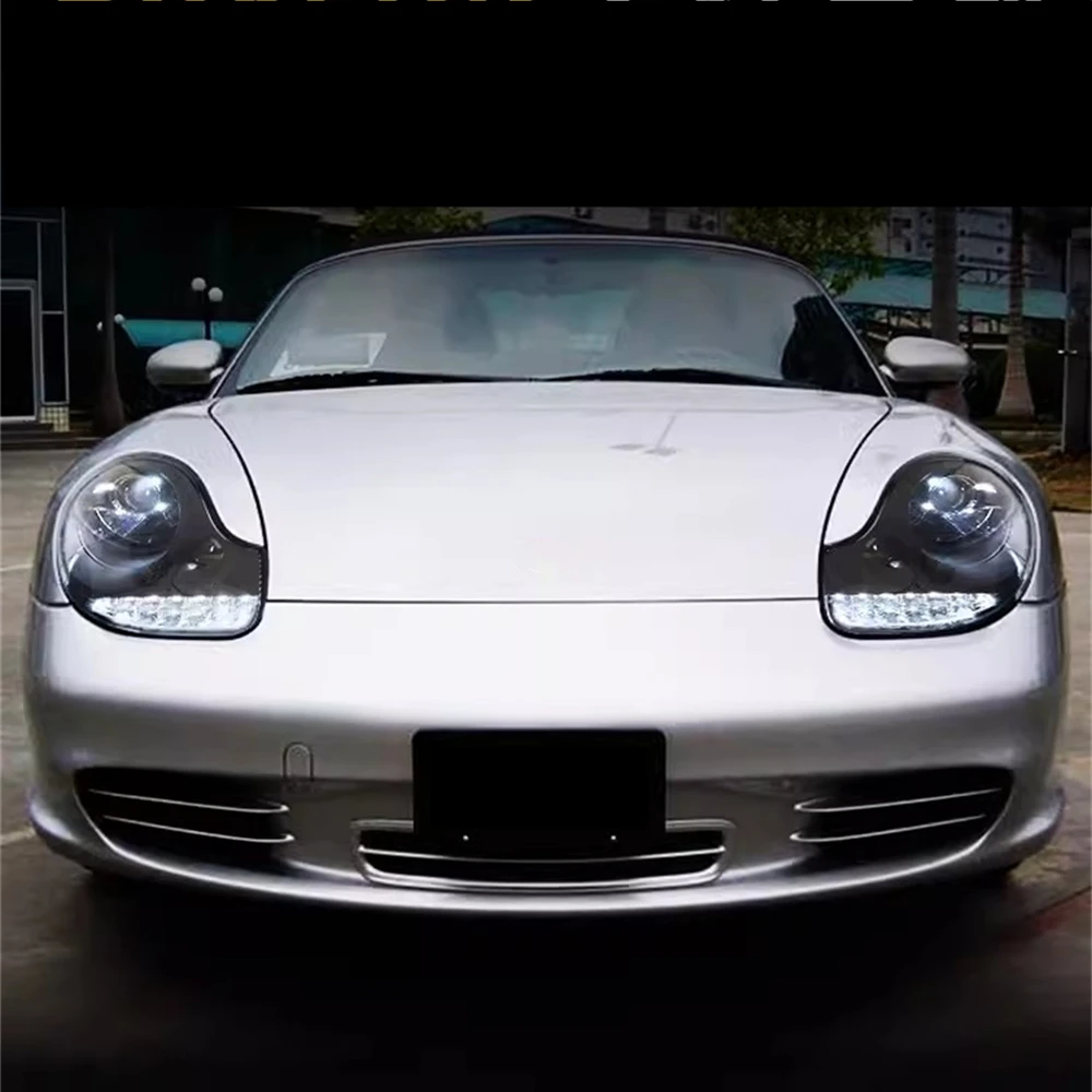 Refit Front Headlight Assembly for 97-02 Porsche 986 Boxster LED Daytime Running Light Turn Signal Car Accessories