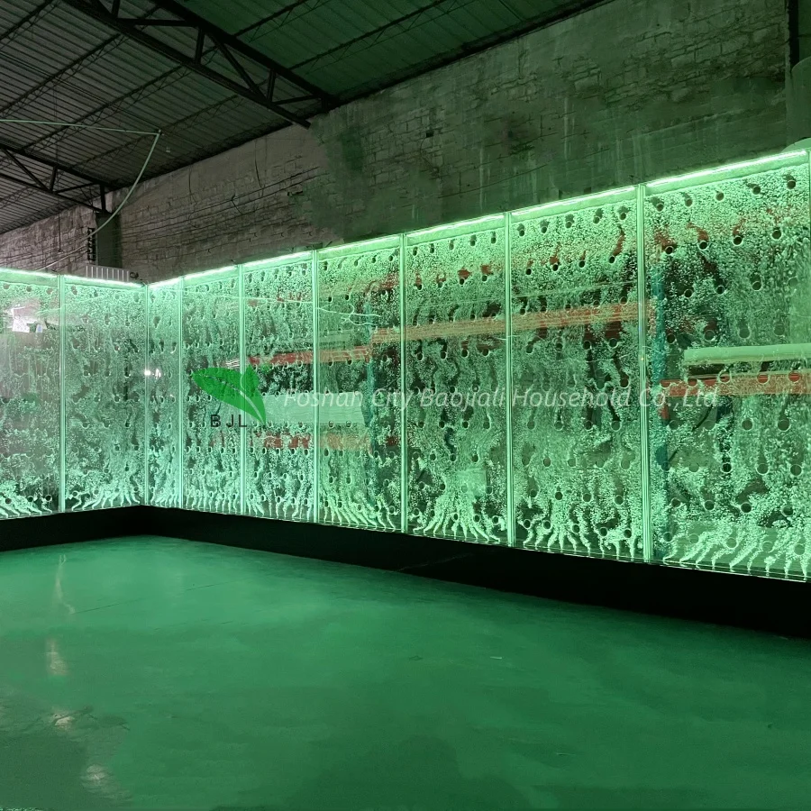 

Customization.Factory Customized Project Show Glowing LED Acrylic Swirl Water Bubble Wall Waterfall Fountain Water Feature Room