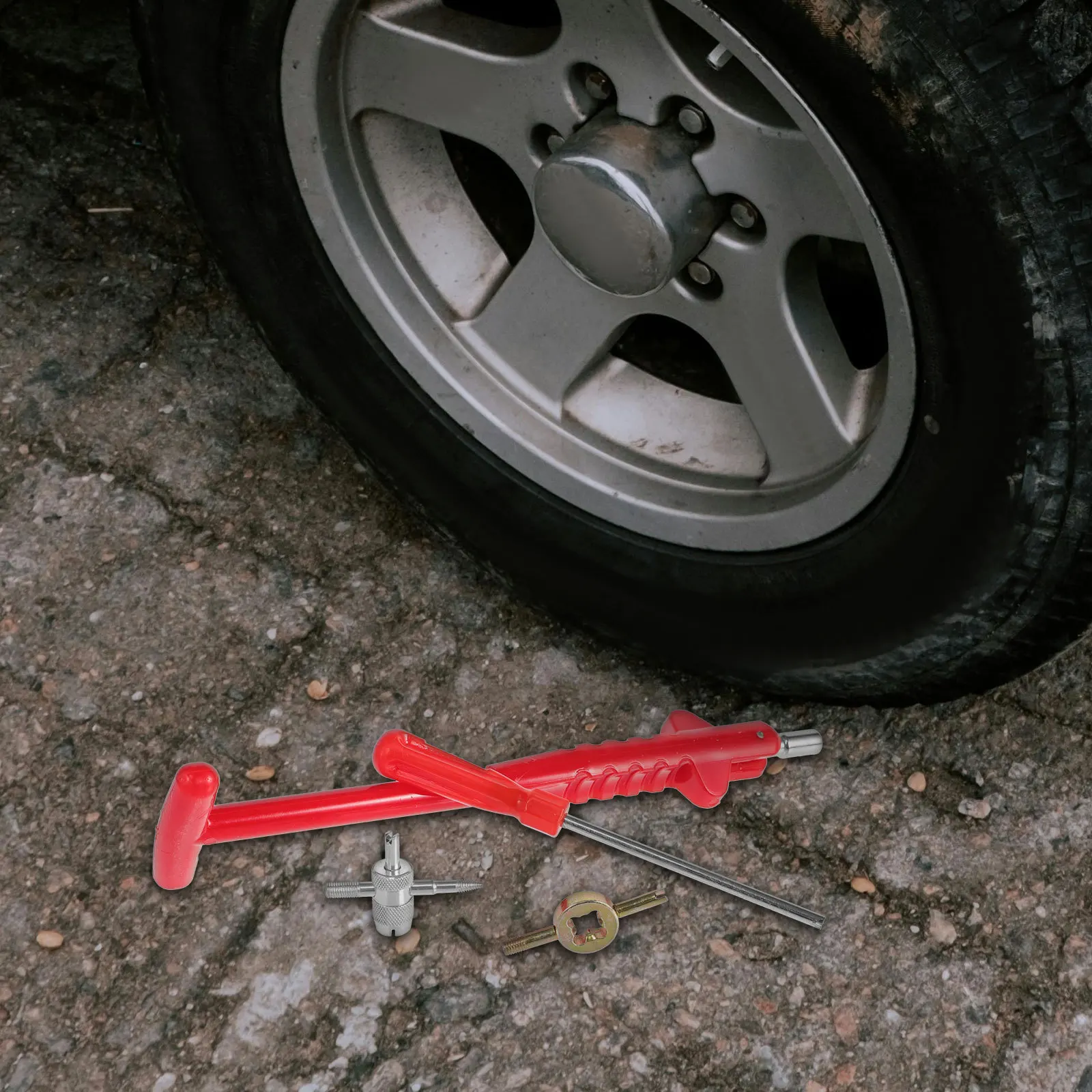 

4pcs Core Remover Tool For Car Motorcycle Bicycle Tire Stem Removal Tool, Stem Puller, Tire Valve Tools, Valve Core Wrench,