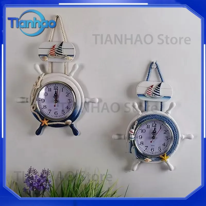 Decorative Wall Clock for Mediterranean Style Home Decor 32x23cm Creative Fashion Childrens Wall Clock