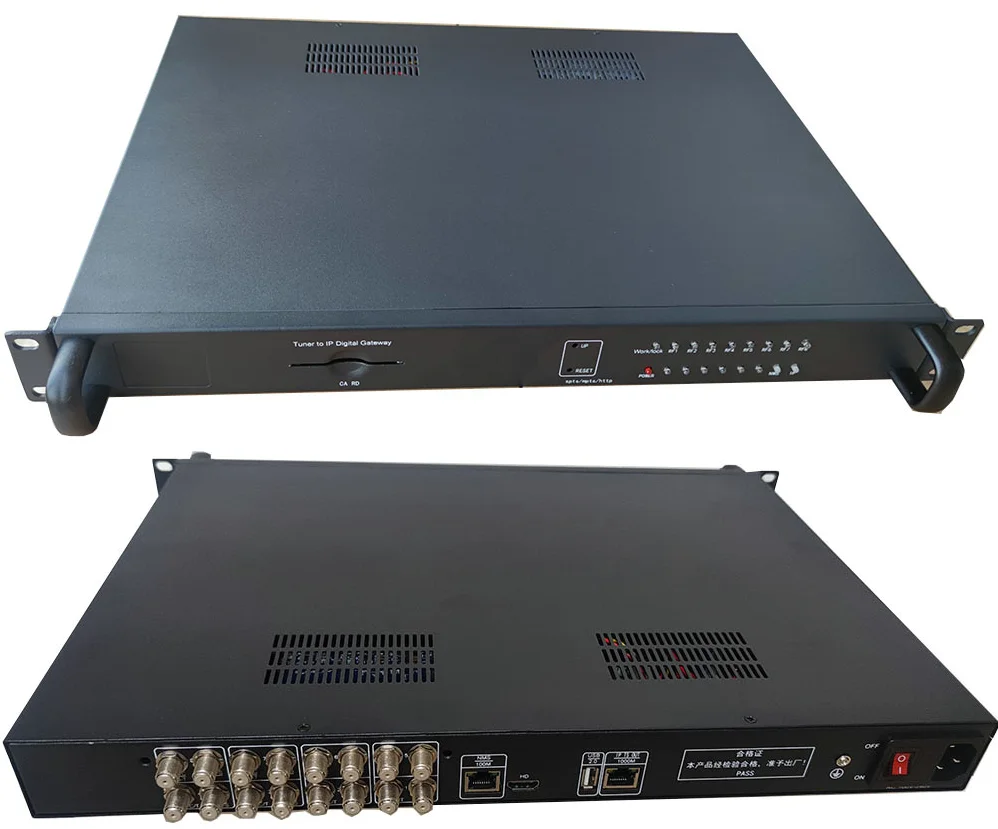 Professional Digital Tv Headend Dvbc Dvbt Dvbs S2 Atsc Ip Gateway High Quality Iptv/Ott System Tuner to Ip Professional Receiver