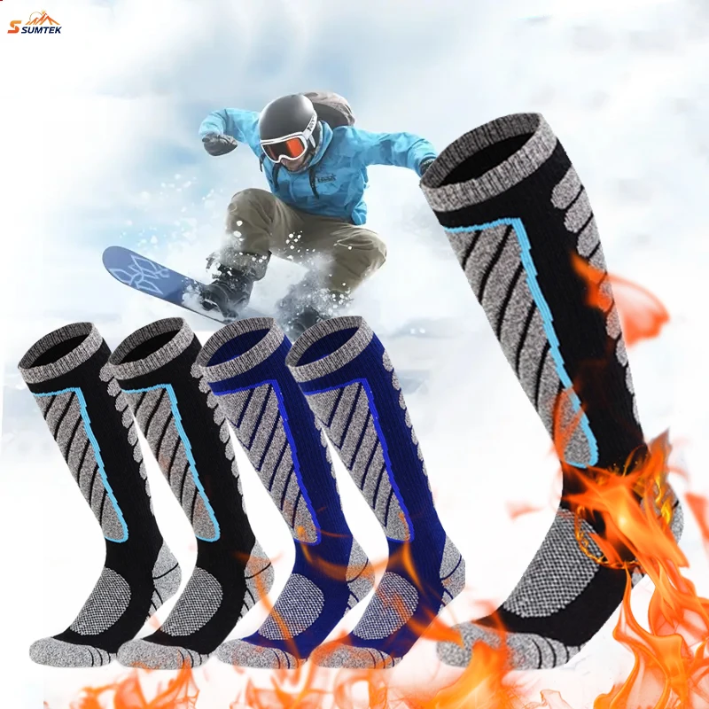 

Ski Socks,Over The Calf Non-Slip Cuff Winter Compression Thermal Socks for Men & Women,for Outdoor sports,Cycling,Hiking