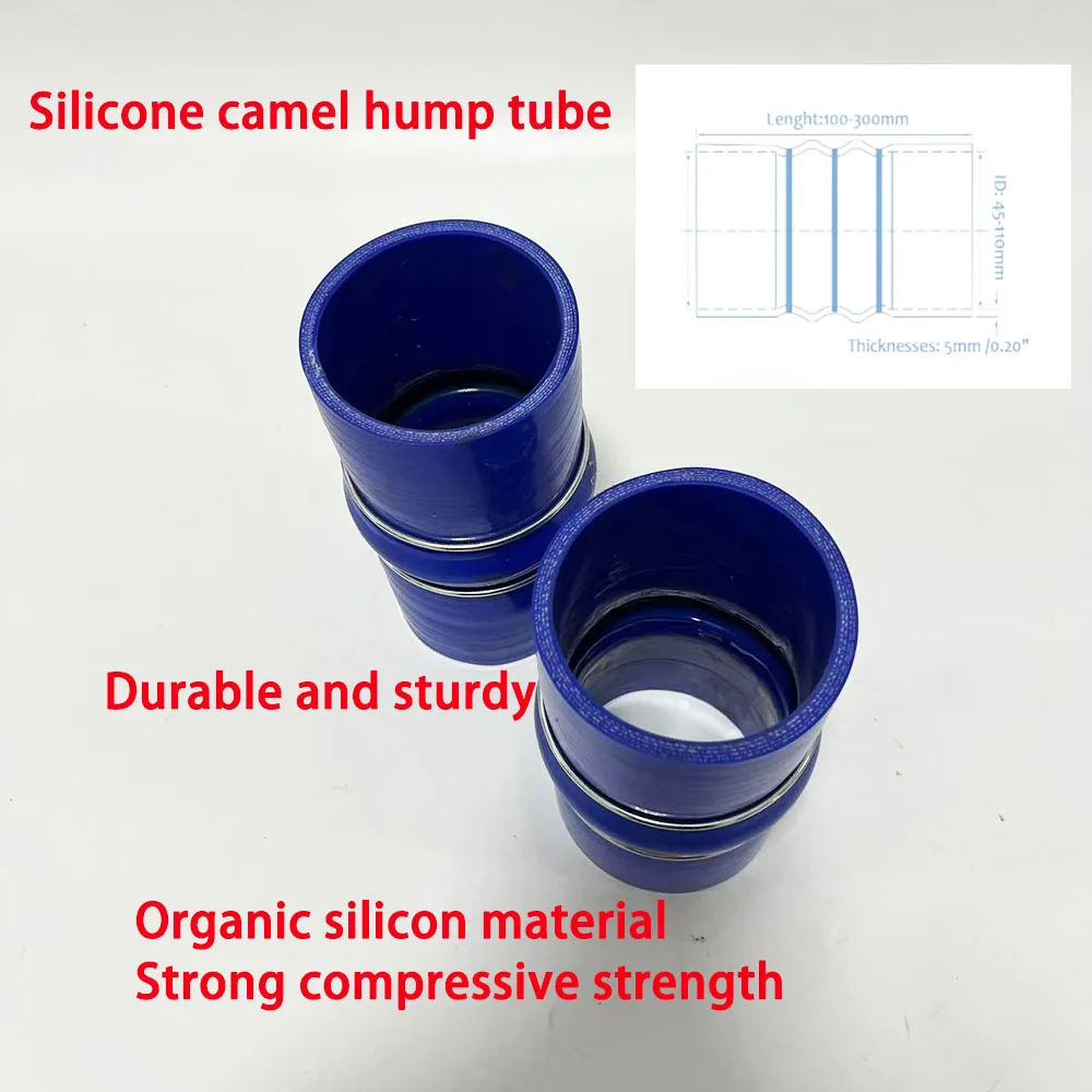 Силиконовый шланг ID45-110 мм, 3-слойное усиленное прямое силиконовое соединение, впускная труба, интеркулер, интерфейс двигателя с двумя хомутами