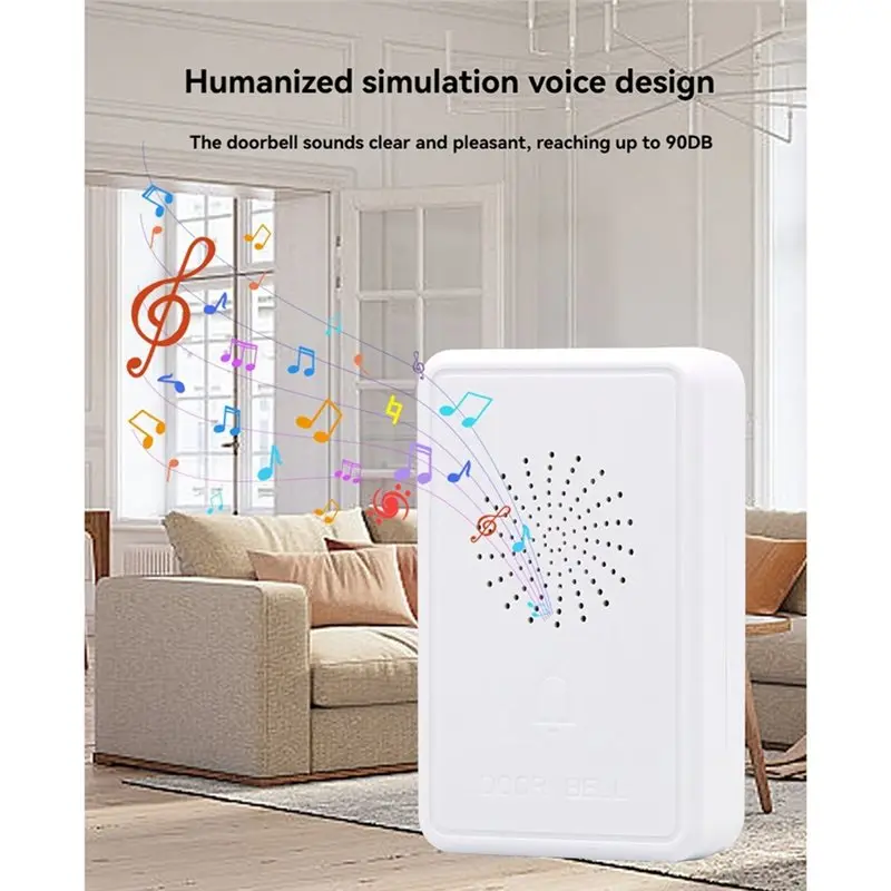 A36T-Wired 4 Wire DC 12V Electronic Doorbell Electronic Ding Dong Bell No Battery Required For Access Control Smart Lock System