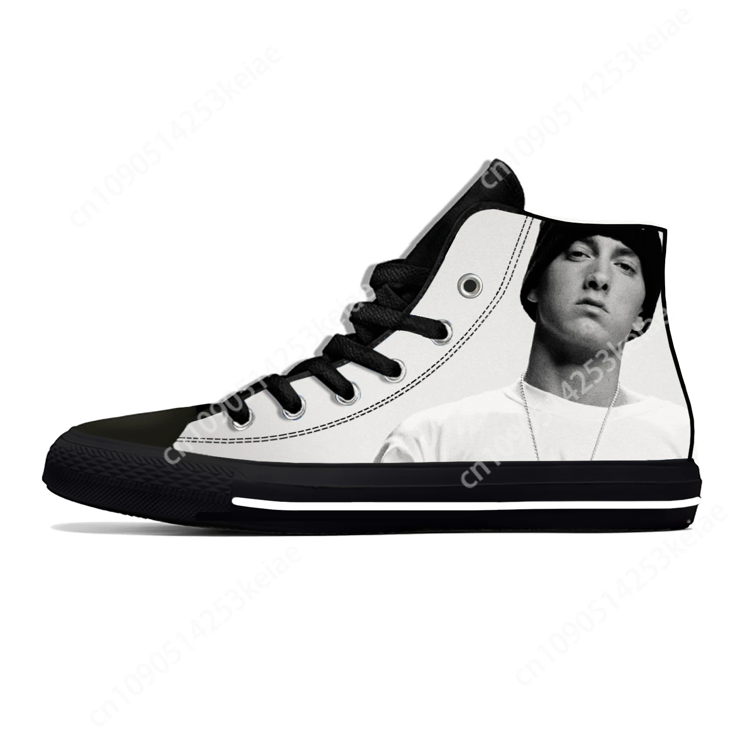 Eminem Hip Hop Rapper Rap Music Fashion Popular Casual Cloth Shoes High Top Lightweight Breathable 3D Print Men Women Sneakers