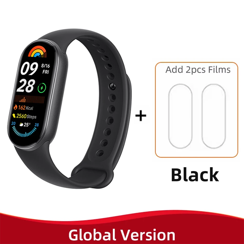 New! Global Version Xiaomi Band 9 Mi Smart Bracelet 9 Color AMOLED 1.62" Ultra 21 Days Battery Life Miband Wrist Watch Blood