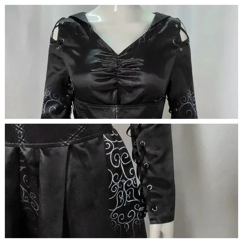 Bellatrix-Cosplay de Lestrange, disfraz de fantasía, Cosplay mágico, cinturón de película, ropa interior, disfraz de Halloween para mujeres adultas