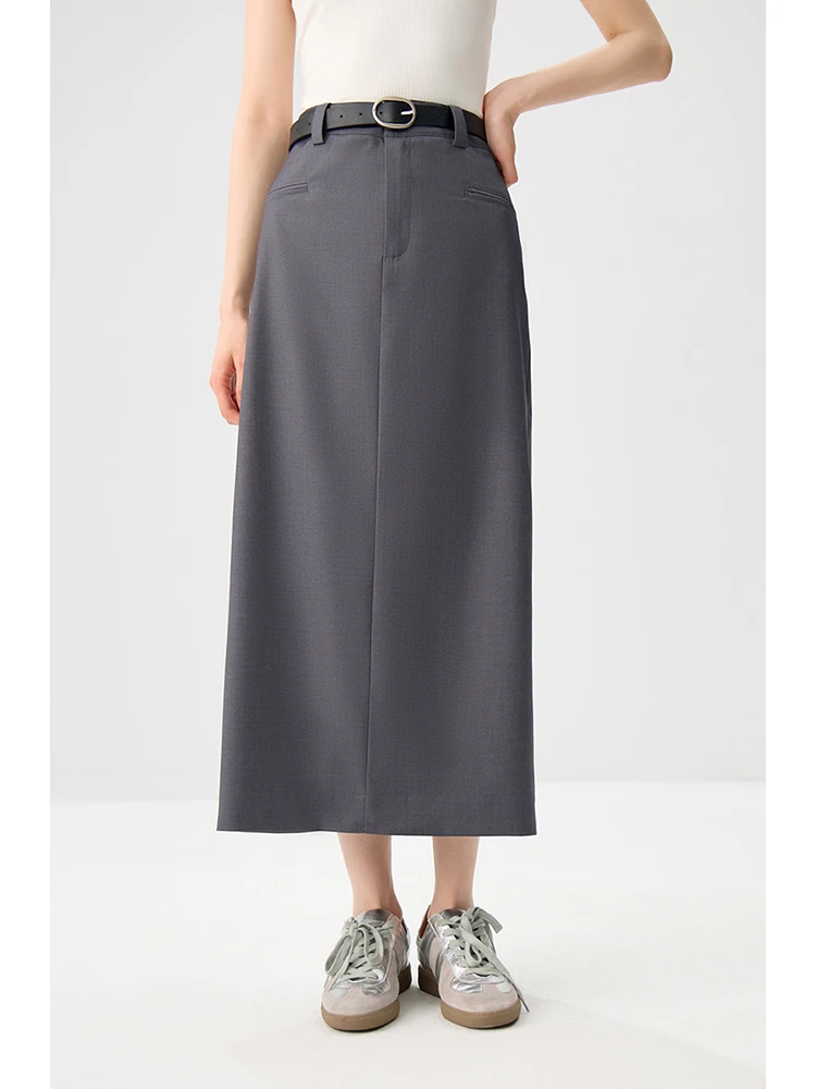 ZIQIAO Commuting Cleanfit All-Match Women Straight Skirt 2024 Summer New High Waist Slim Skirt For Female 24ZQ92360