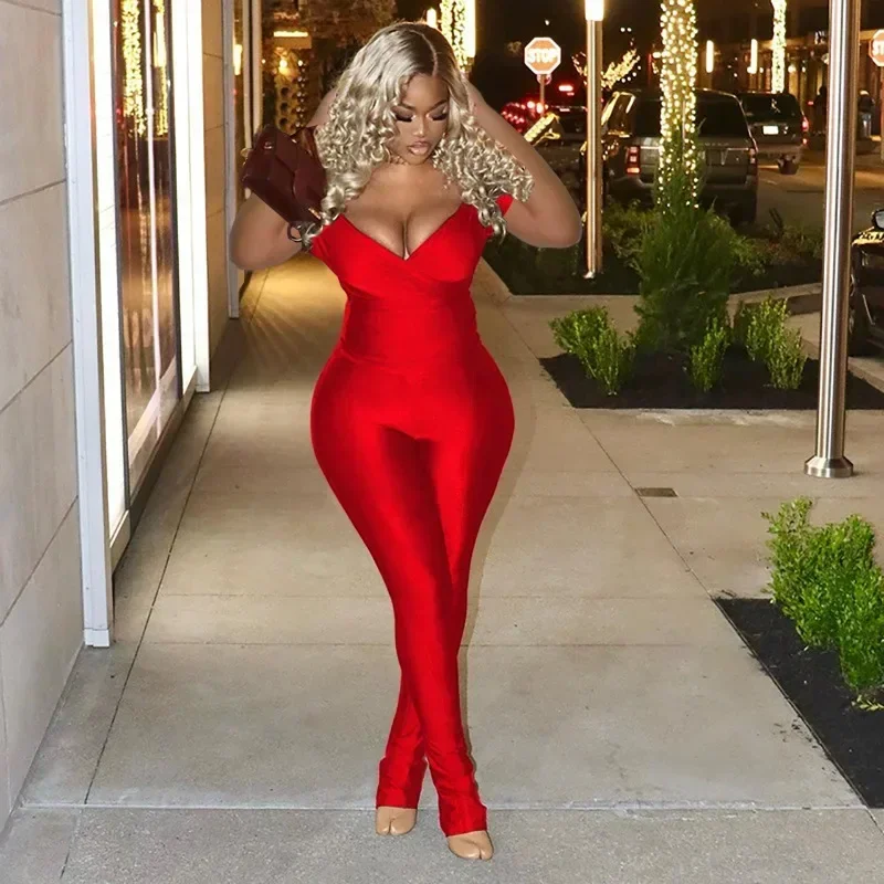 GUWU الصلبة أنيقة 2 قطعة مجموعات النساء الزي مثير كلوبوير عيد ميلاد قبالة الكتف الخامس الرقبة Ruched بلوزات وسراويل مطابقة مجموعات #4