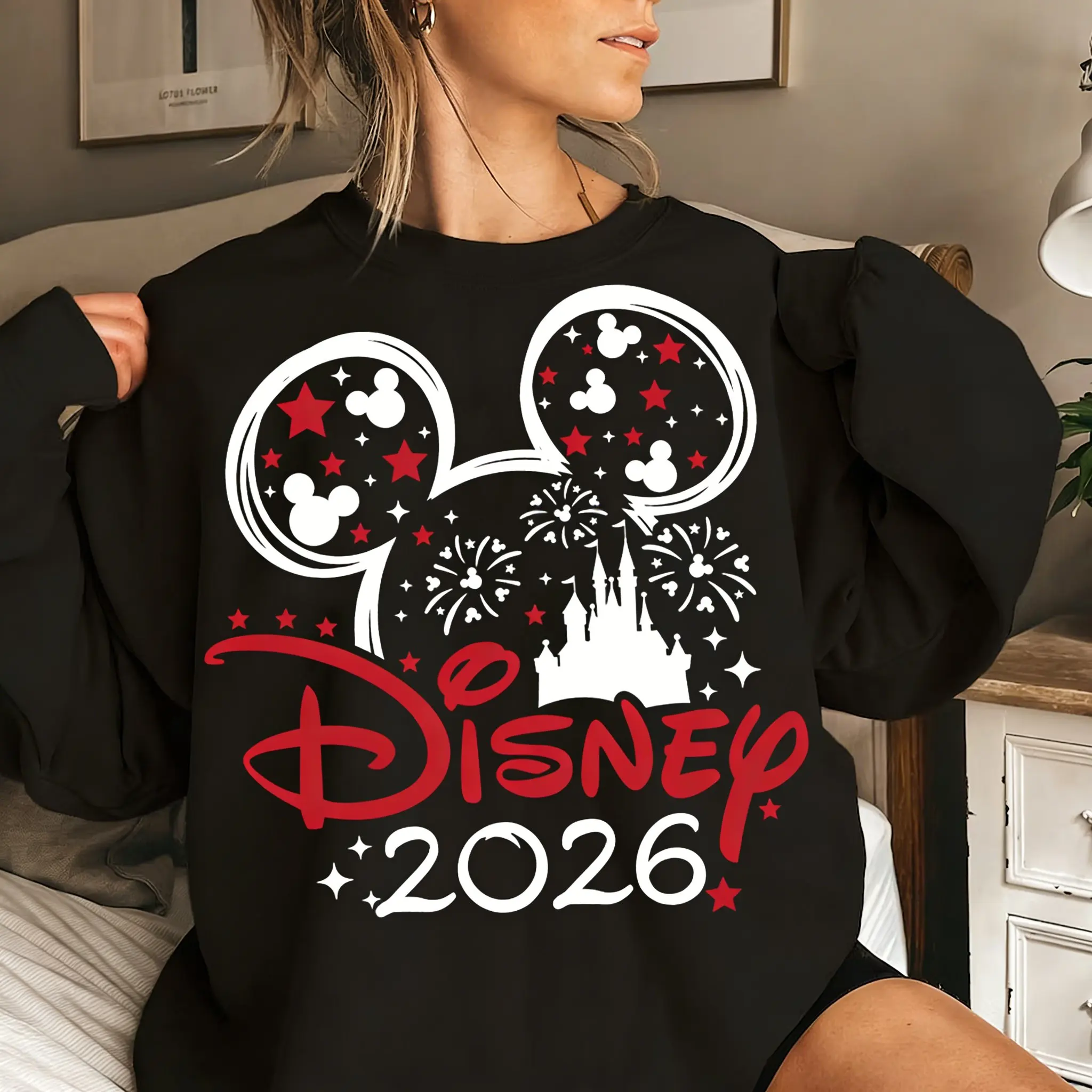 

2026 Свитшот Disney для женщин и мужчин, футболка с длинным рукавом, повседневная уличная одежда с графическим принтом Микки Мауса, модный пуловер, топы унисекс