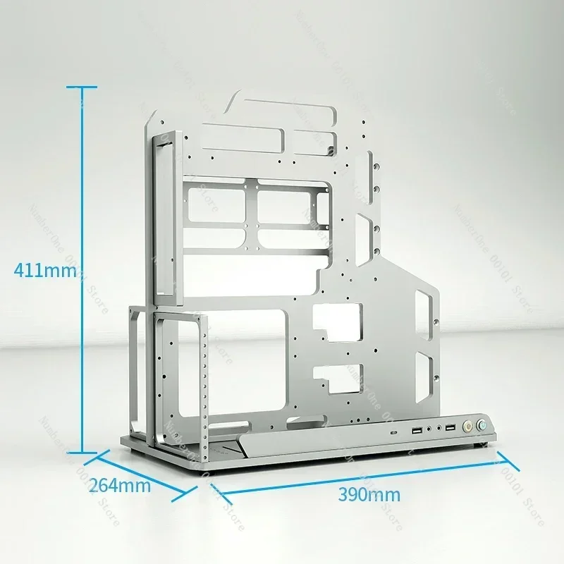 Aluminum alloy metal ATX minimalist open case computer water-cooled MATX handheld EATX rack ITX