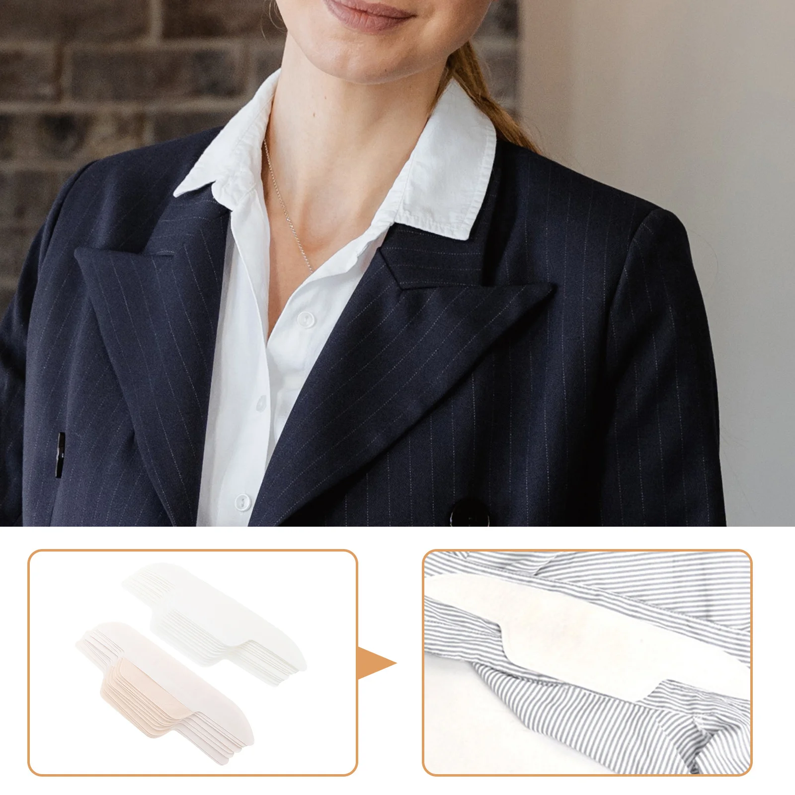 24 قطعة حامي طوق القميص منصات العرق المتاح رقيقة جدا مقاوم للماء بطانات امتصاص العرق لأحداث اجتماعات العمل