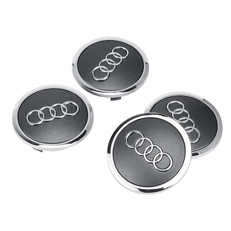 60/61/68/69mm Audi Emblem Badge Car Wheel Center Hub Cap Covers Auto Rim Cover For Audi TT Q2 Q3 Q4 Q5 Q6 Q7 Q8 A3 A4 A5 A6 A7