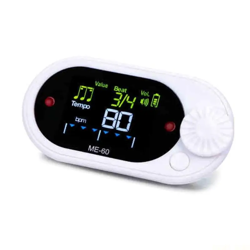 U2JB Sports Metronome Electronic Metronome Practice Trackers with Back Clip Chromatic Tuner ABS Texture for Music Lover