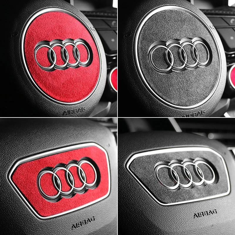 For Audi B9 A4 S4 RS4 A5 S5 RS5 A3 S3 RS3 2017-2024, C8 A6 S6 RS6 A7 S7 RS7 2019-2024 Car Steering Wheel Horn Stickers Decals