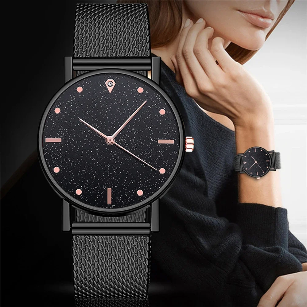 2024 New Watch Women Dress  Silicone Band Analog Quartz Wristwatch Fashion Luxury Ladies Golden Rose Gold  Clock