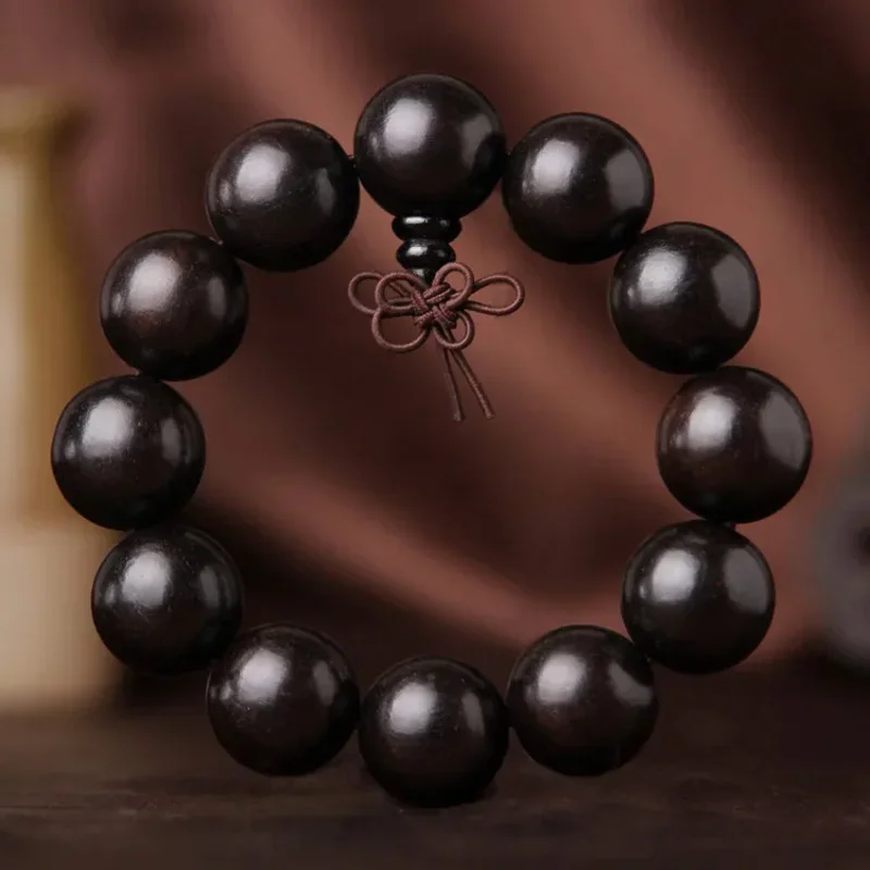 

Indonesia ebony buddhist beads bracelet 2.0 round beads purple sandalwood bracelet for men and women wood crafts