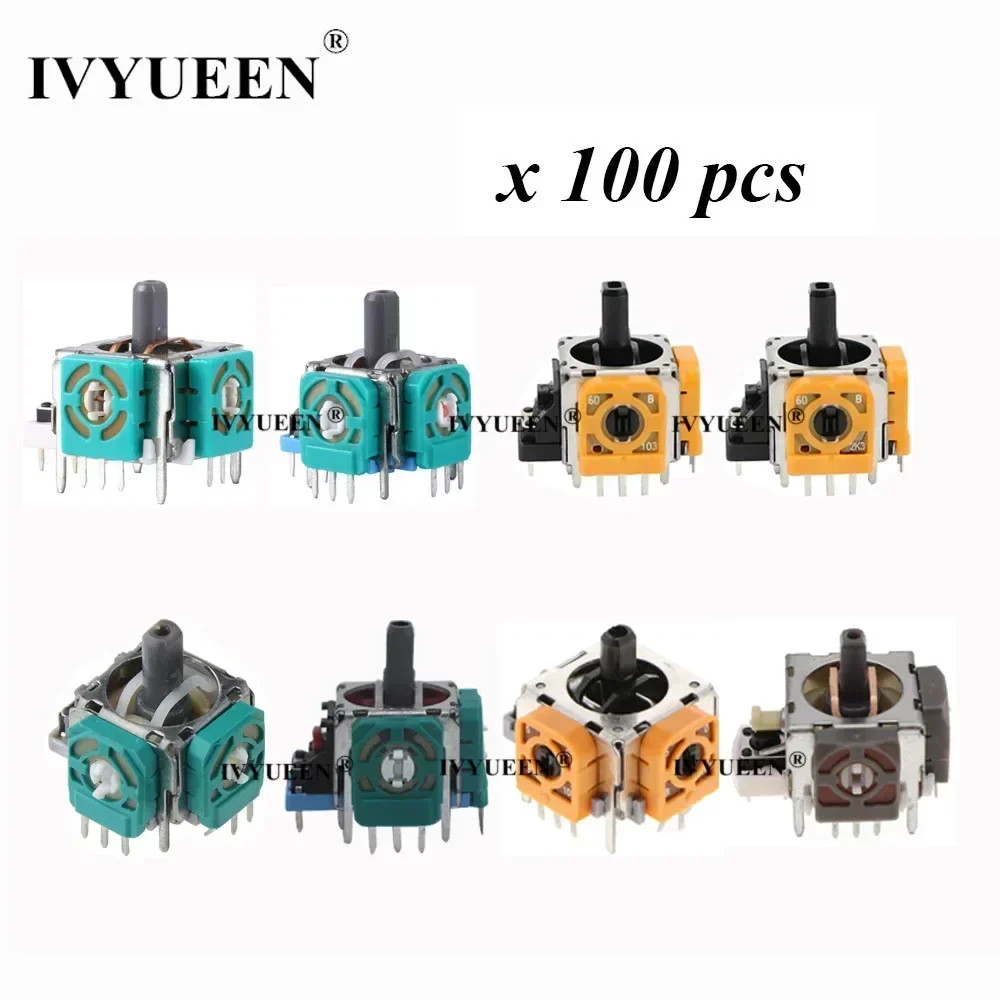 IVYUEEN 100 PCS for PlayStation 5 4 PS5 PS4 Controller 3D Analog Sensor Module Potentiometer for XBox One S X 360 ThumbStick