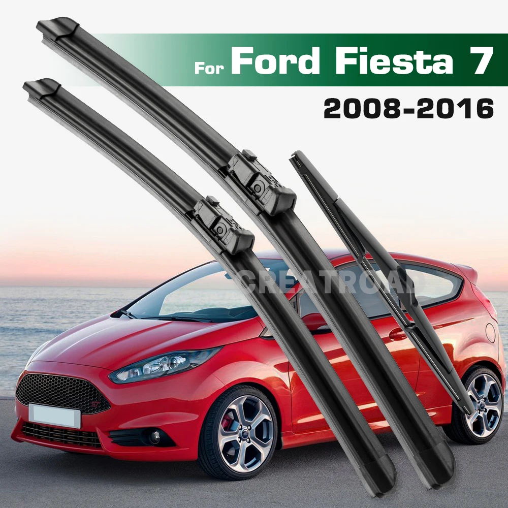 

GREATROAD Стеклоочиститель с левым и правым рулем, набор передних и задних щеток стеклоочистителя для Ford Fiesta 7 2008-2016, щетки для лобового стекла