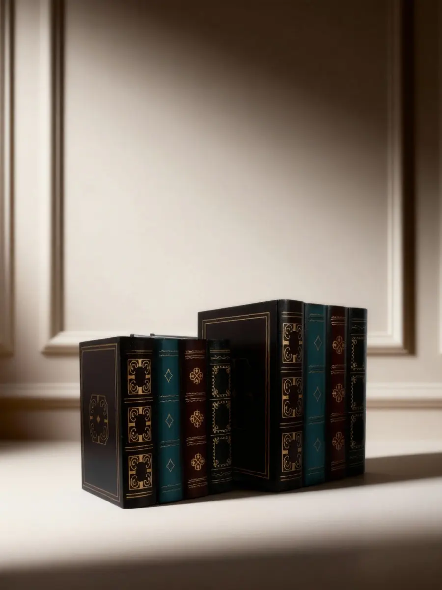 2Pcs Wooden Simulation Book Ornament Home Decor Fake Book Decor Desktop Adorn Bookshelf Display Prop Tabletop Craft Living Room