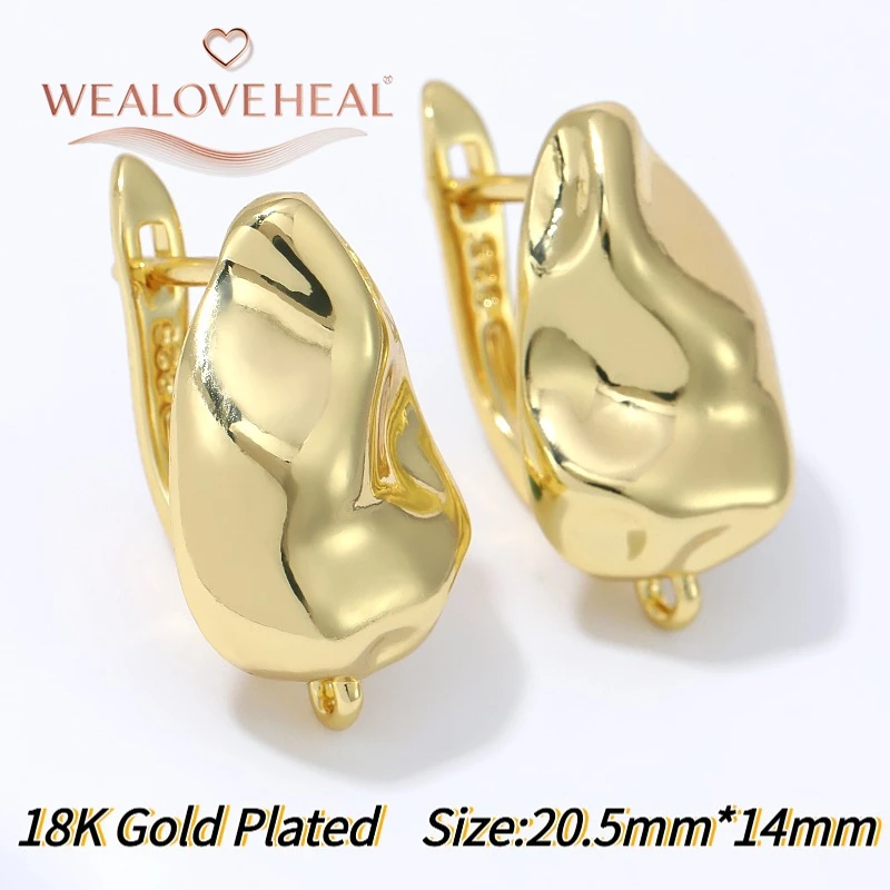 schmuckherstellung zubehör, 1 Paar zweifarbige, gold- und rhodiumplattierte Messing-Ohrringhaken mit gedrehtem Herz-Design und offenem Ösenverschluss für die Herstellung von Hängeohrringen – Detail 25