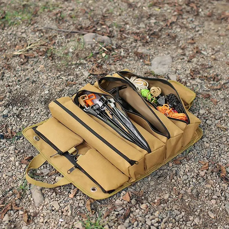 Multi-Purpose Tool Bag Hanging Foldable Outdoor Storage Bag Tool Bag Organizer Multi Purpose Tool Organizer For Car Pliers